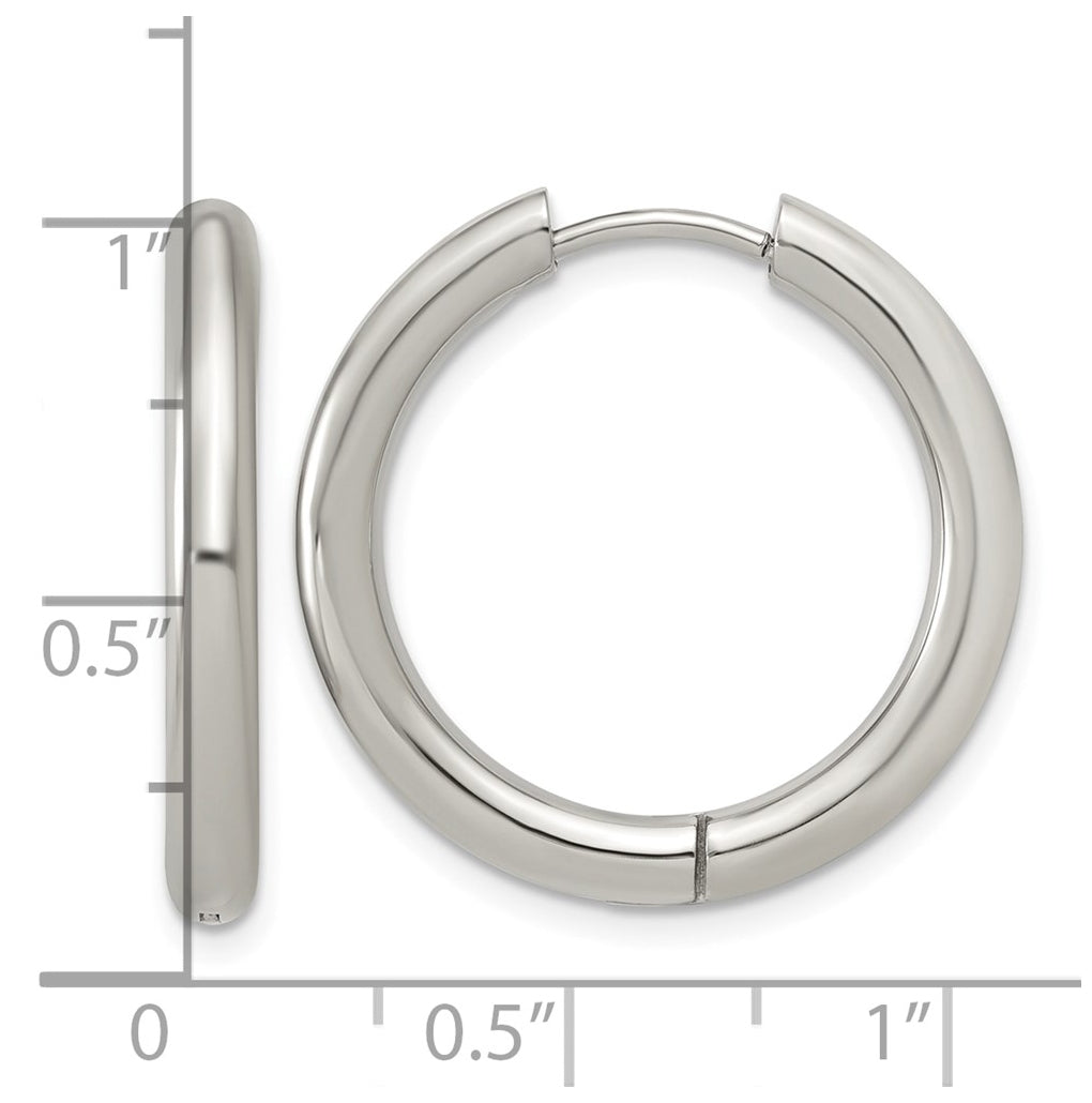 Stainless Steel Polished Yellow IP-plated 15.9 mm x 15.9 mm 3mm Hinged Hoop Earrings – Elegant Jewelry Gift for Birthday, Anniversary, Engagement, Wedding