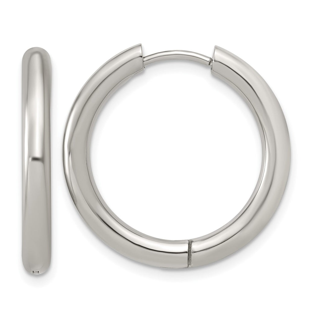 Stainless Steel Polished Yellow IP-plated 15.9 mm x 15.9 mm 3mm Hinged Hoop Earrings – Elegant Jewelry Gift for Birthday, Anniversary, Engagement, Wedding