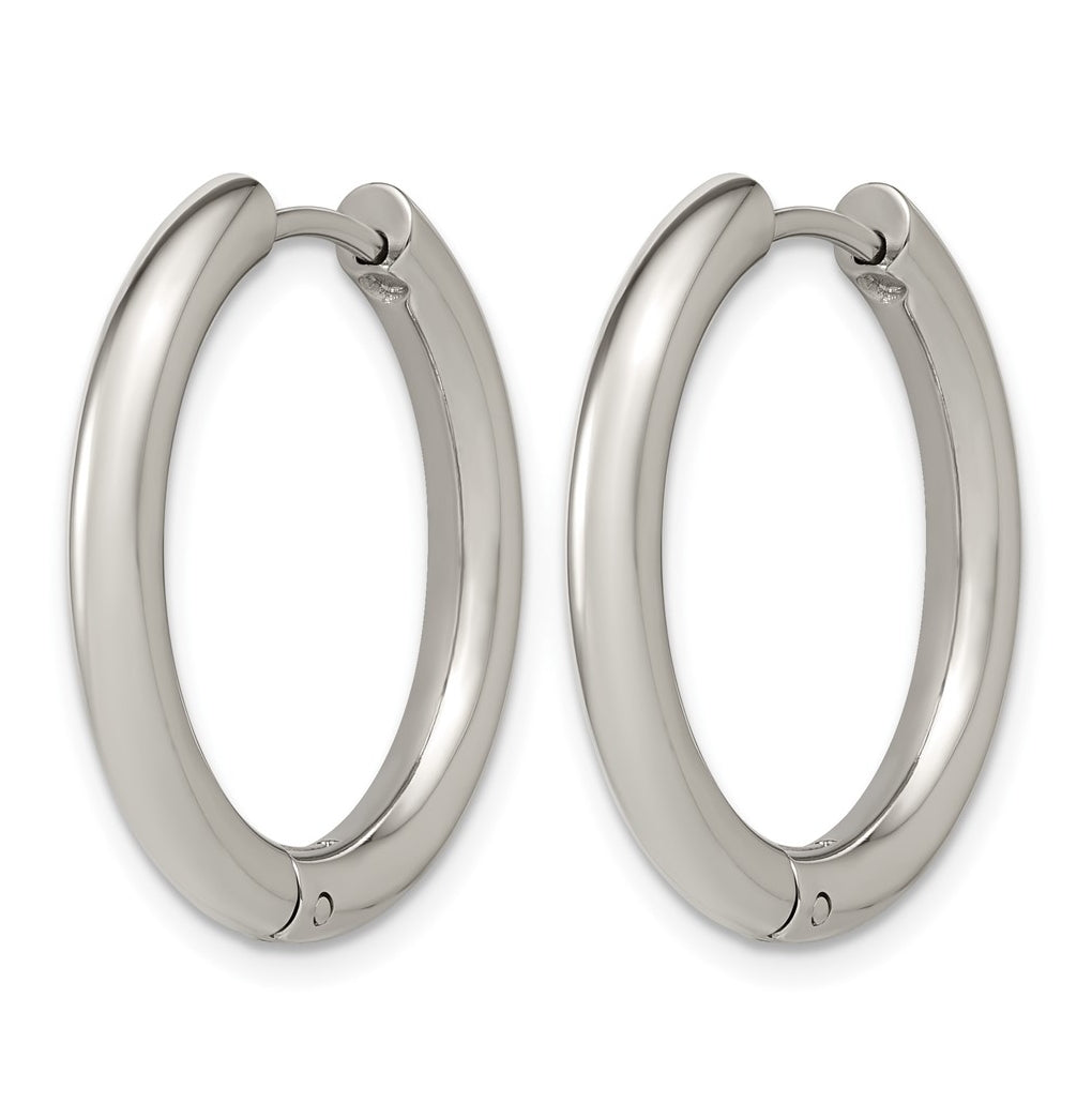 Stainless Steel Polished with Cubic Zirconia 3mm Hinged Hoop Earrings – Elegant Jewelry Gift for Birthday, Anniversary, Engagement, Wedding