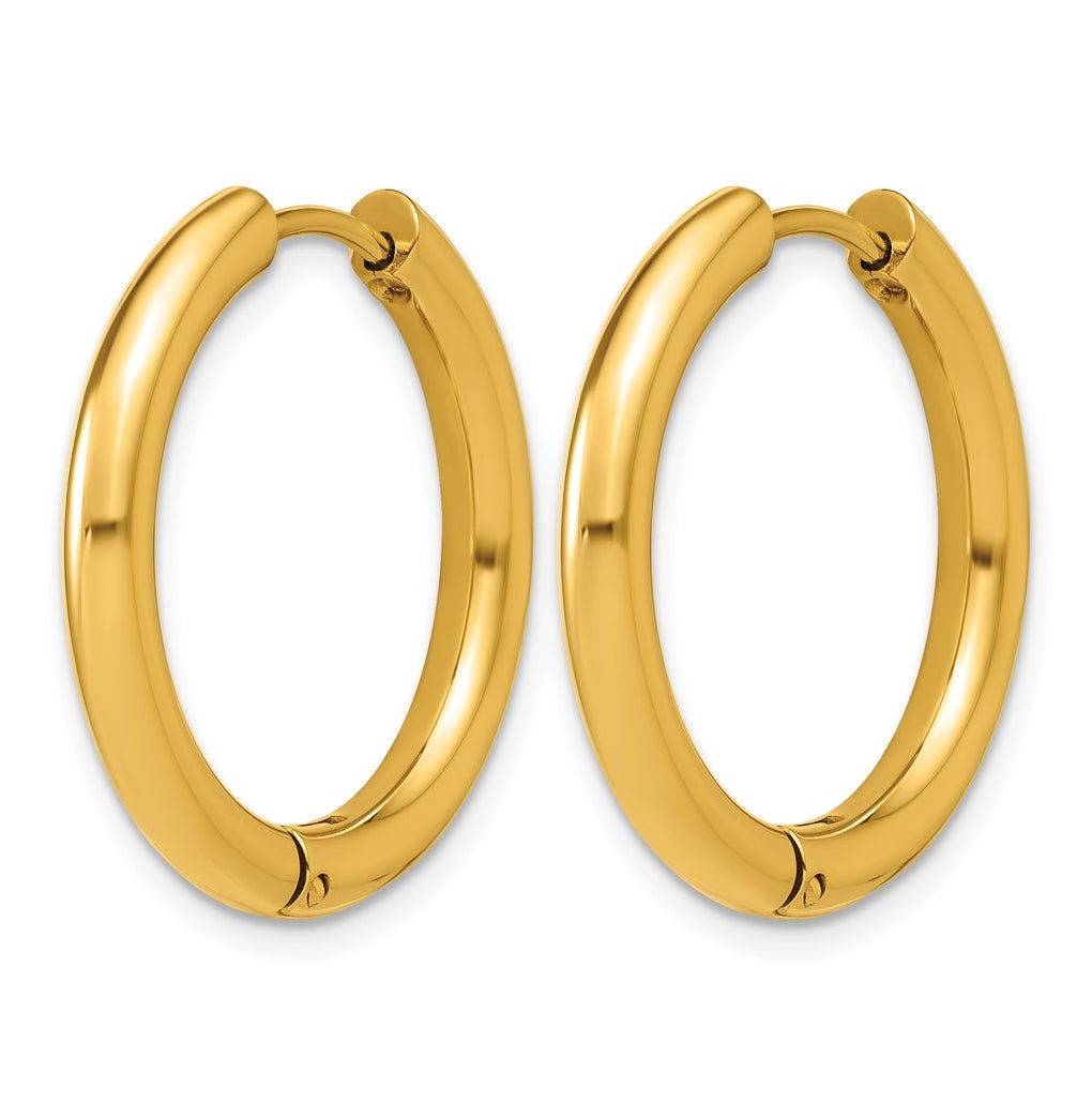 Stainless Steel Polished with Cubic Zirconia 3mm Hinged Hoop Earrings – Elegant Jewelry Gift for Birthday, Anniversary, Engagement, Wedding