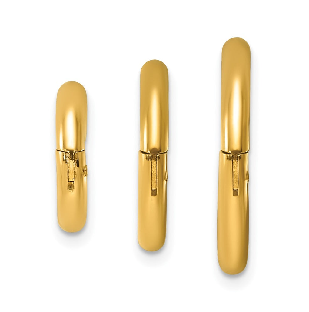 Stainless Steel Polished Yellow IP-plated Set of 3 2.5mm Ear Cuff Earrings – Elegant Jewelry Gift for Birthday, Anniversary, Engagement, Wedding