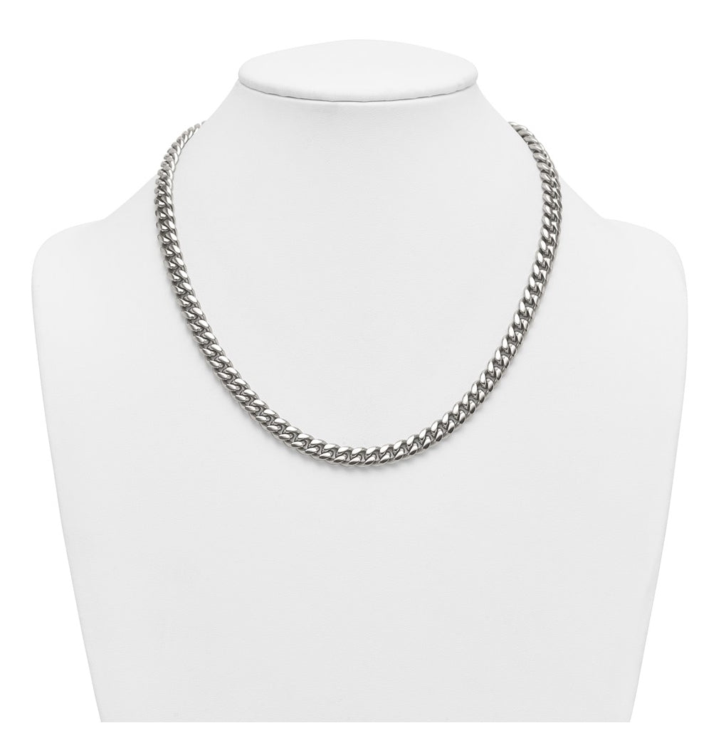 Stainless Steel Polished 8mm Curb Link 20in Necklace – Elegant Jewelry Gift for Birthday, Anniversary, Engagement, Wedding