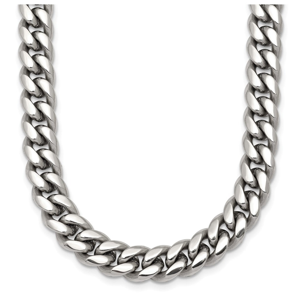Stainless Steel Polished 8mm Curb Link 20in Necklace – Elegant Jewelry Gift for Birthday, Anniversary, Engagement, Wedding