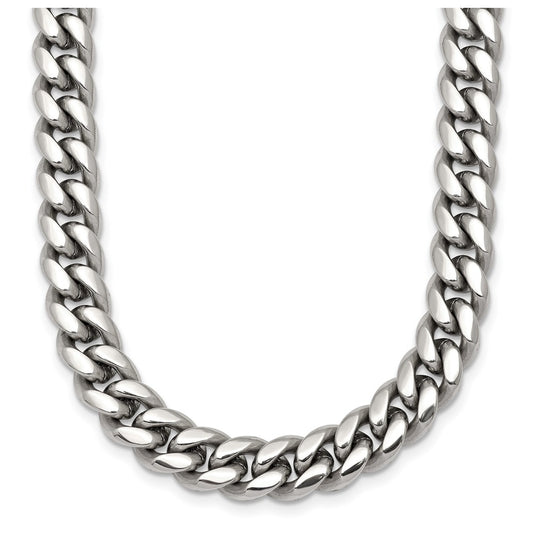 Stainless Steel Polished 8mm Curb Link 20in Necklace – Elegant Jewelry Gift for Birthday, Anniversary, Engagement, Wedding