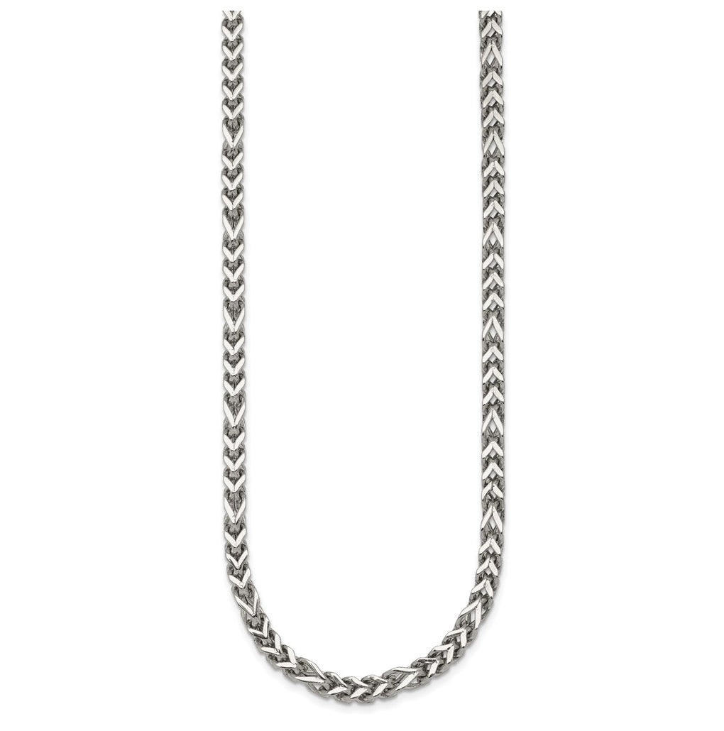 Stainless Steel Polished Franco Link 20in Necklace – Elegant Jewelry Gift for Birthday, Anniversary, Engagement, Wedding