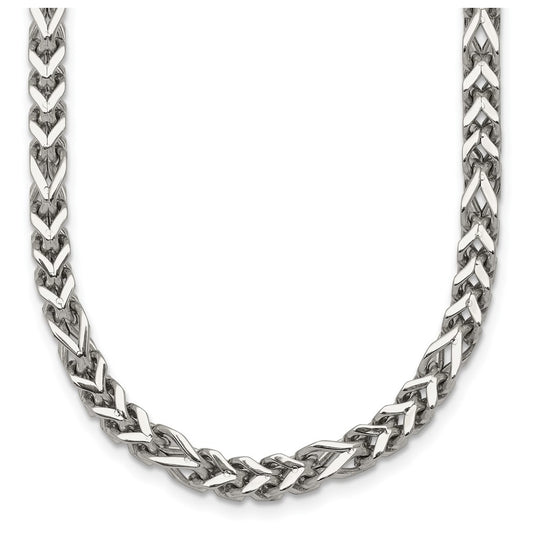 Stainless Steel Polished Franco Link 20in Necklace – Elegant Jewelry Gift for Birthday, Anniversary, Engagement, Wedding