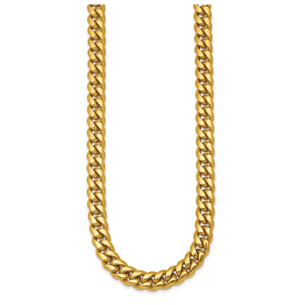 Stainless Steel Polished Yellow IP-plated Curb Link 20 in Necklace – Elegant Jewelry Gift for Birthday, Anniversary, Engagement, Wedding