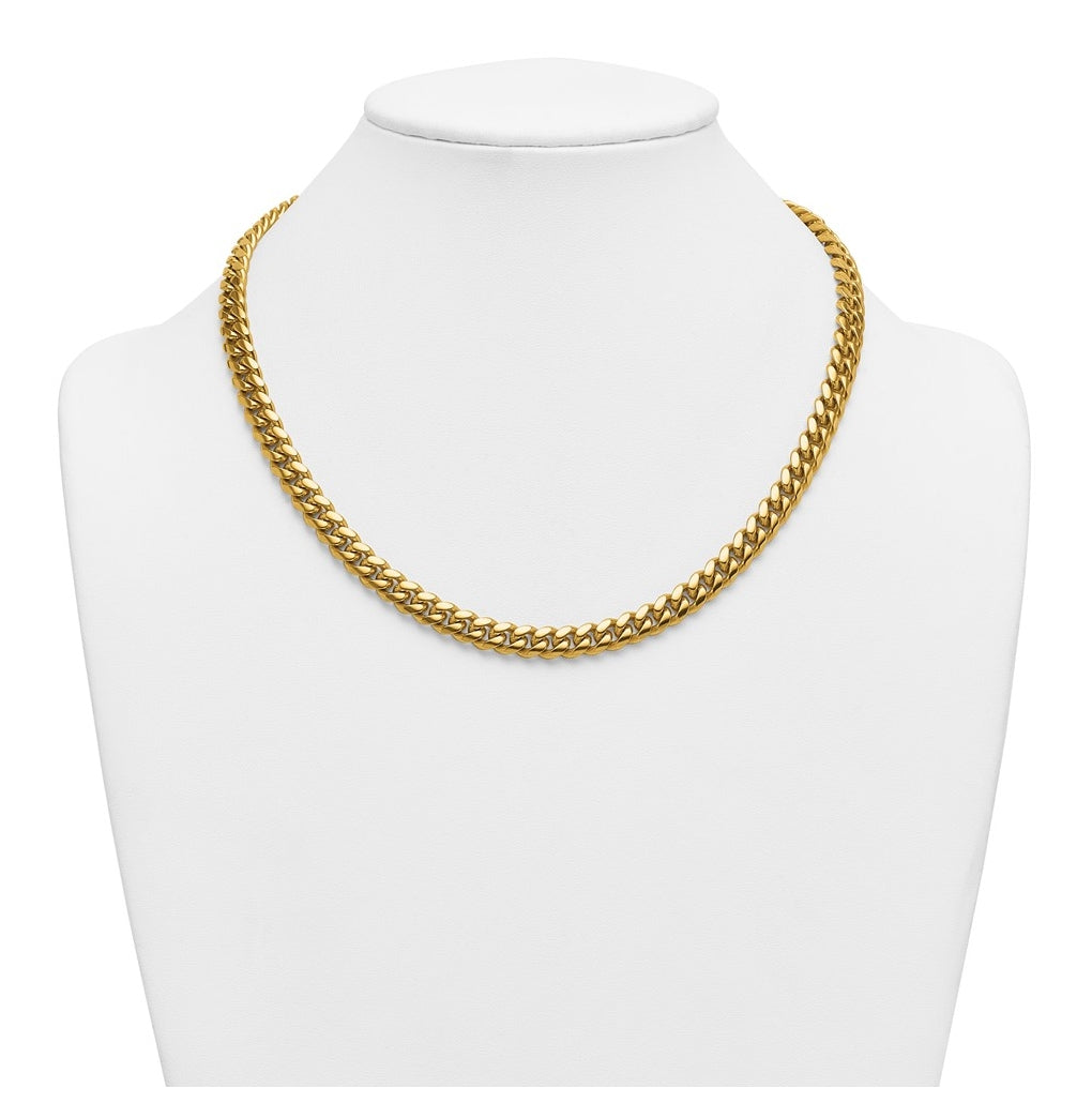 Stainless Steel Polished Yellow IP-plated Curb Link 20 in Necklace – Elegant Jewelry Gift for Birthday, Anniversary, Engagement, Wedding