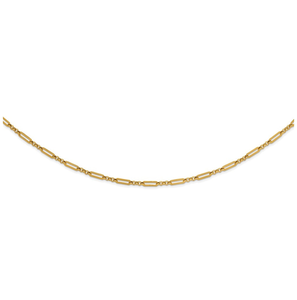 Stainless Steel Polished Yellow IP 4.50mm Paperclip Link 21.5in Necklace – Elegant Jewelry Gift for Birthday, Anniversary, Engagement, Wedding