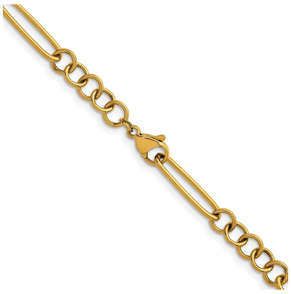 Stainless Steel Polished Yellow IP 5.25mm Pocket Watch Chain Style 22 in Necklace – Elegant Jewelry Gift for Birthday, Anniversary, Engagement, Wedding