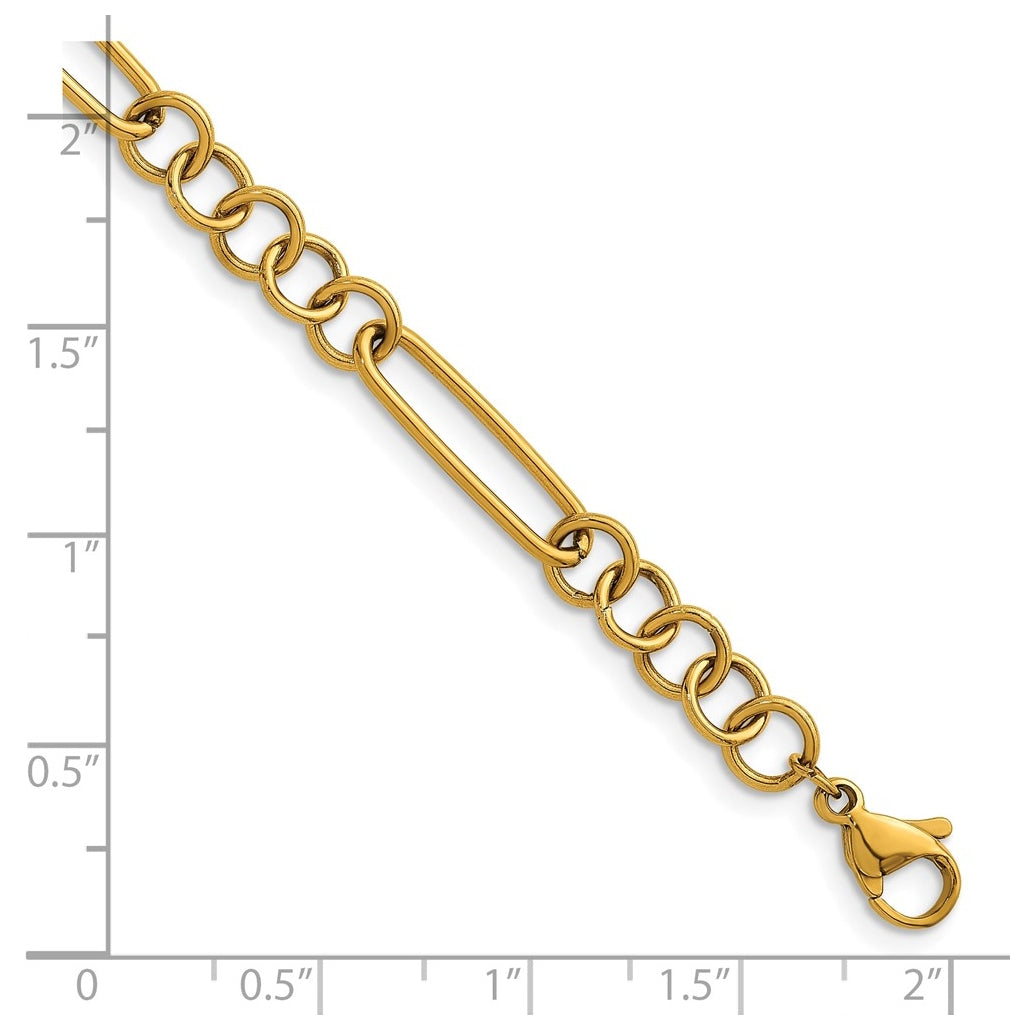 Stainless Steel Polished Yellow IP 5.25mm Pocket Watch Chain Style 22 in Necklace – Elegant Jewelry Gift for Birthday, Anniversary, Engagement, Wedding