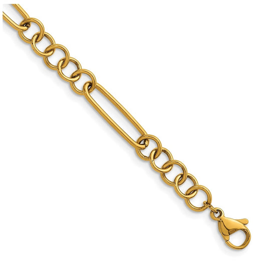 Stainless Steel Polished Yellow IP 5.25mm Pocket Watch Chain Style 22 in Necklace – Elegant Jewelry Gift for Birthday, Anniversary, Engagement, Wedding