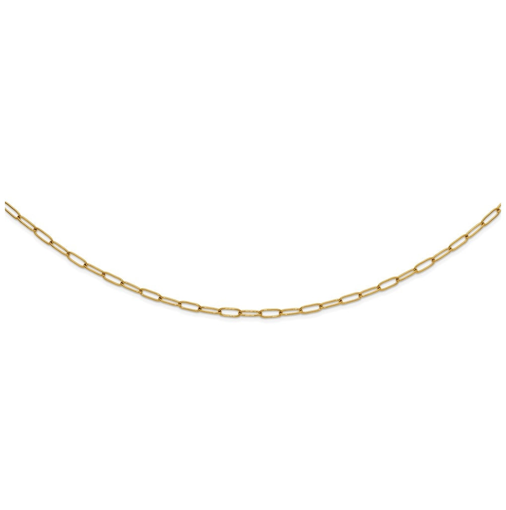 Stainless Steel Polished Yellow IP-plated Paperclip Link 20in Necklace – Elegant Jewelry Gift for Birthday, Anniversary, Engagement, Wedding