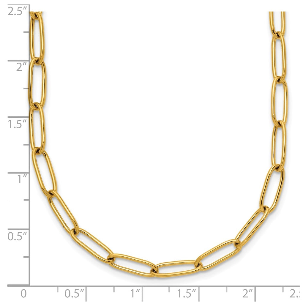 Stainless Steel Polished Yellow IP-plated Paperclip Link 20in Necklace – Elegant Jewelry Gift for Birthday, Anniversary, Engagement, Wedding