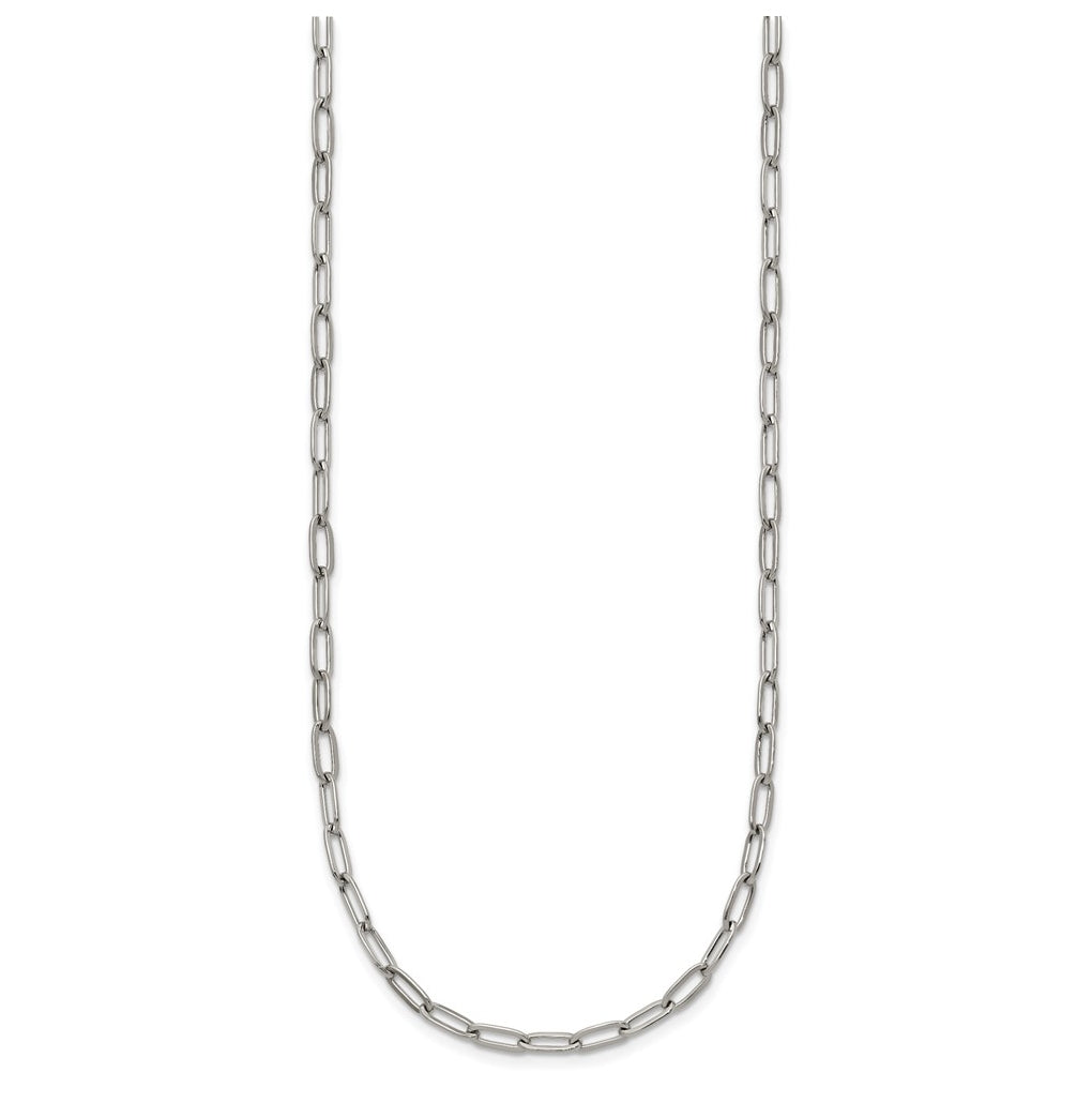 Stainless Steel Polished  3.25mm Paperclip Link 19.75in Necklace – Elegant Jewelry Gift for Birthday, Anniversary, Engagement, Wedding