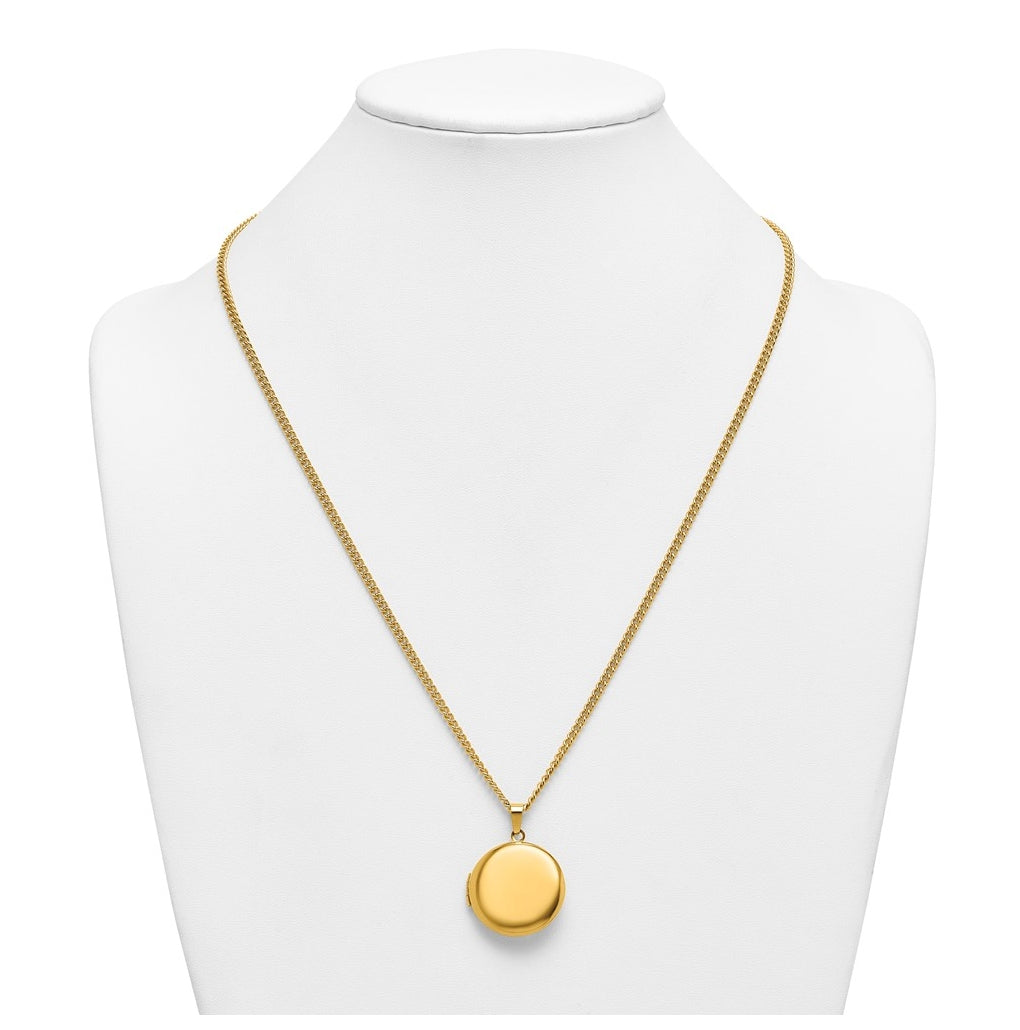 Stainless Steel Polished Yellow IP-plated Locket 24in Necklace – Elegant Jewelry Gift for Birthday, Anniversary, Engagement, Wedding