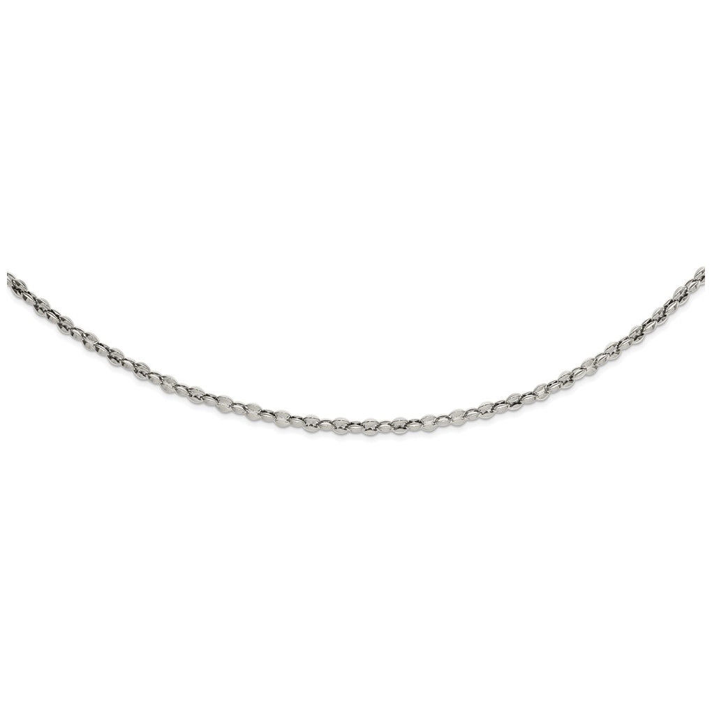 Stainless Steel Polished 5.5mm Mariner 18 In Link Chain – Elegant Jewelry Gift for Birthday, Anniversary, Engagement, Wedding
