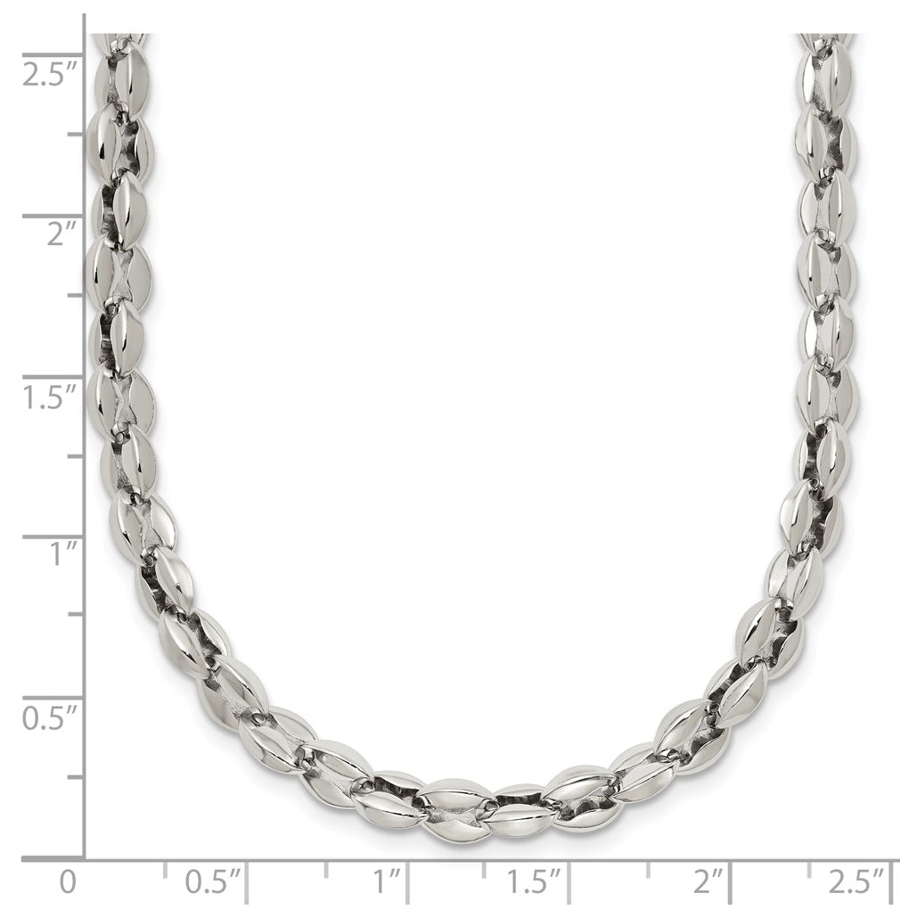 Stainless Steel Polished 5.5mm Mariner 18 In Link Chain – Elegant Jewelry Gift for Birthday, Anniversary, Engagement, Wedding