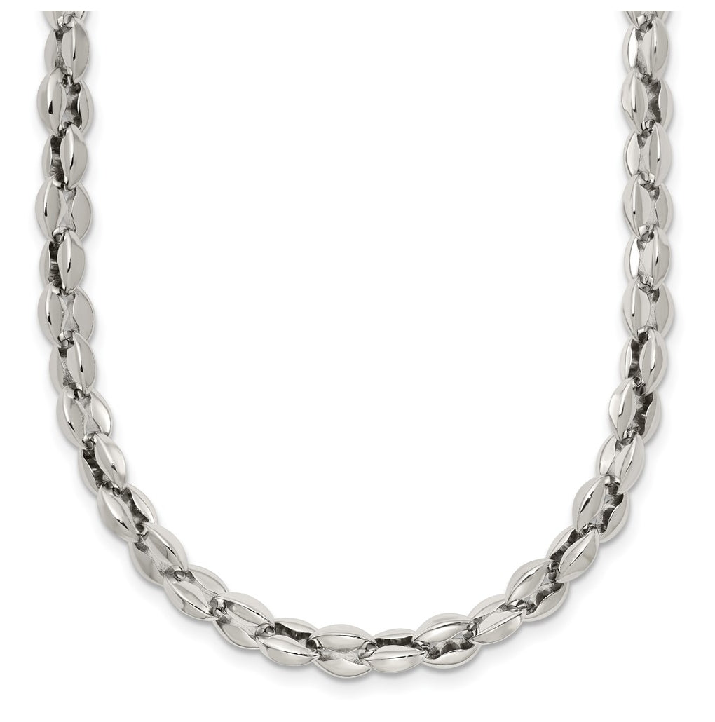 Stainless Steel Polished 5.5mm Mariner 18 In Link Chain – Elegant Jewelry Gift for Birthday, Anniversary, Engagement, Wedding