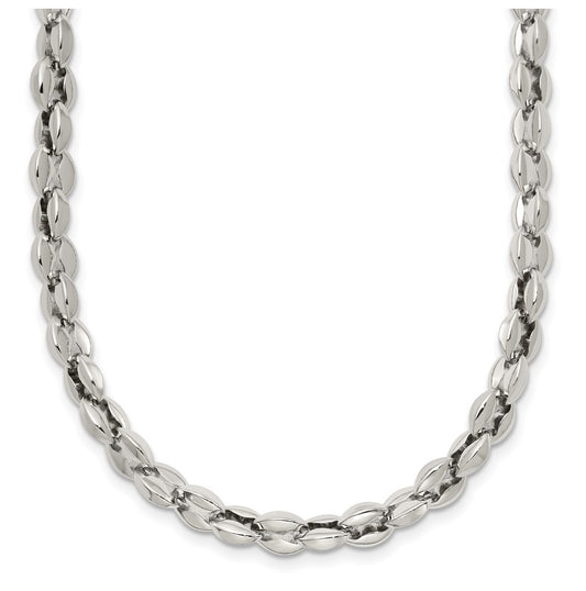 Stainless Steel Polished 5.5mm Mariner 18 In Link Chain – Elegant Jewelry Gift for Birthday, Anniversary, Engagement, Wedding