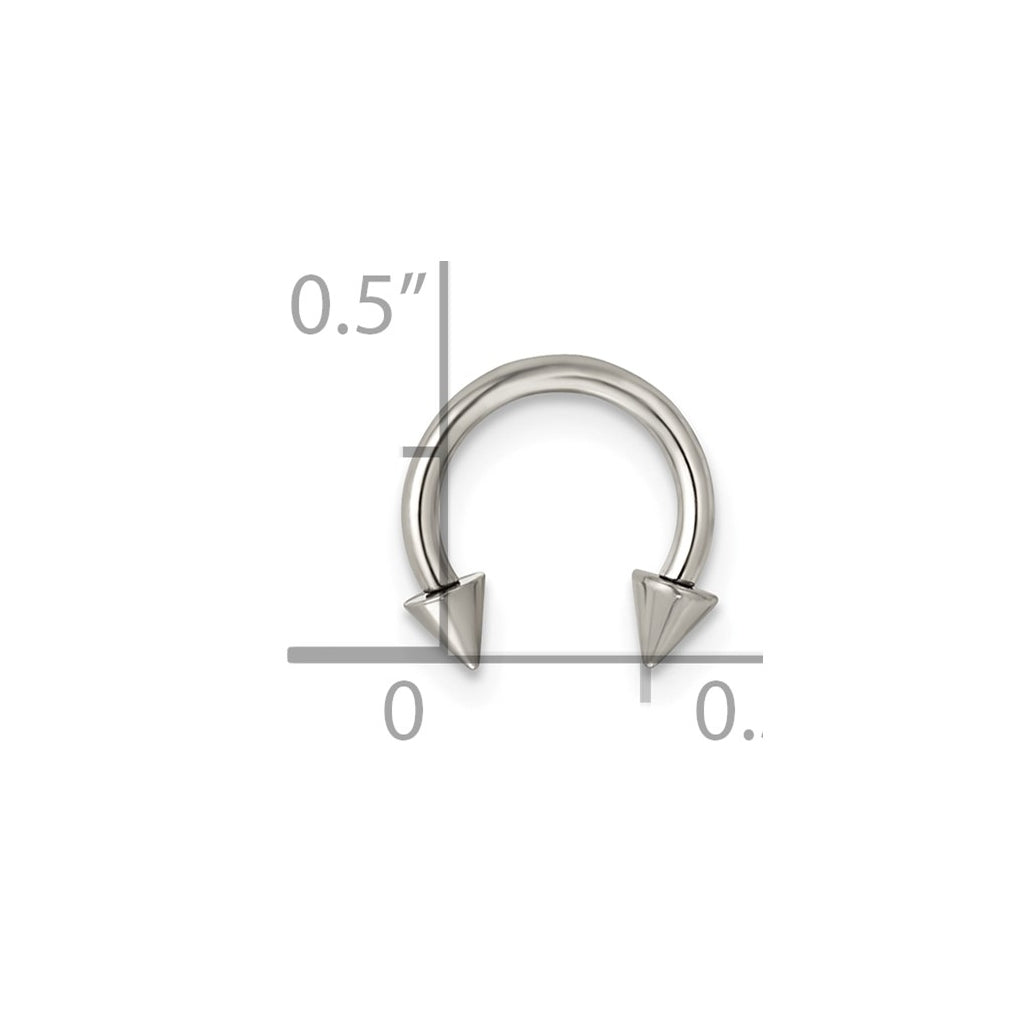 Titanium Polished Arrow Head Screw Back 8.6 mm x 9.1 mm Septum Nose Ring – Elegant Jewelry Gift for Birthday, Anniversary, Engagement, Wedding