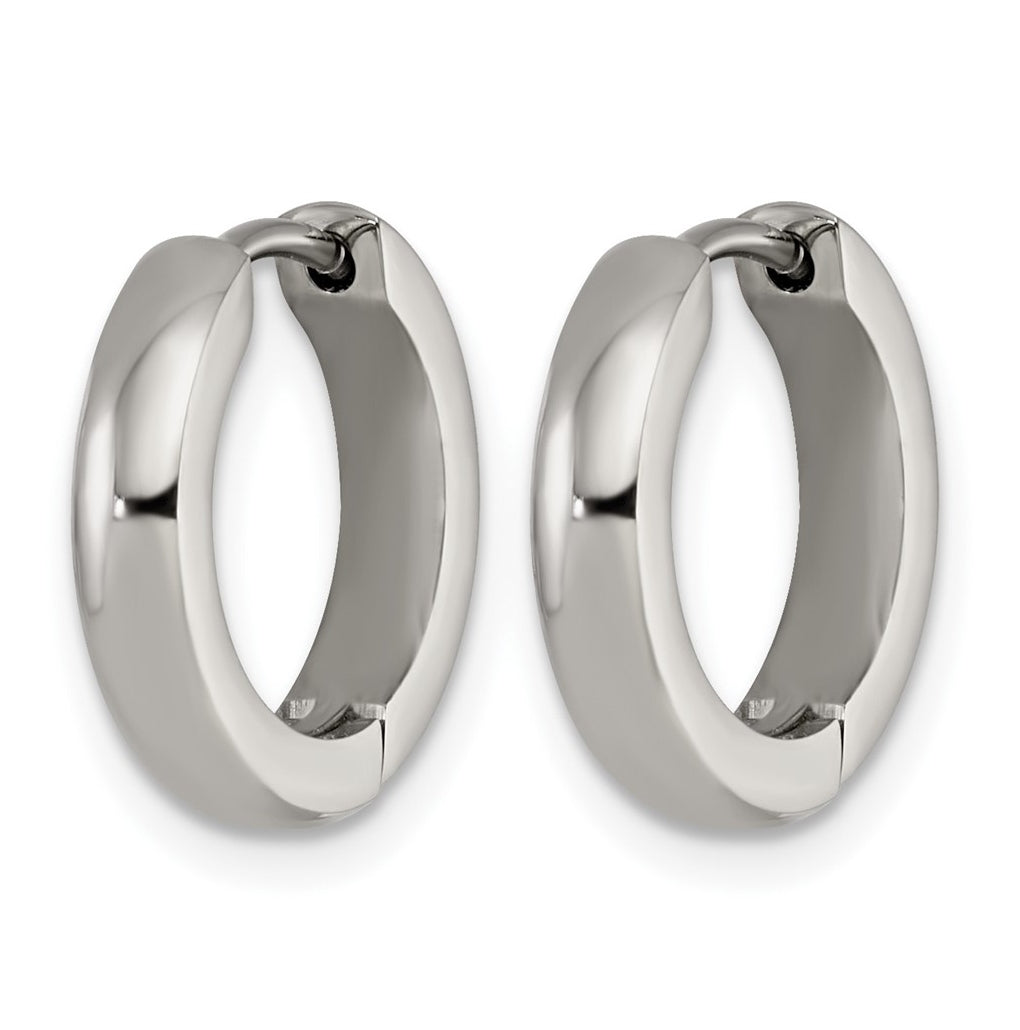 Titanium Polished Endless Hinged Hoop Earrings – Elegant Jewelry Gift for Birthday, Anniversary, Engagement, Wedding