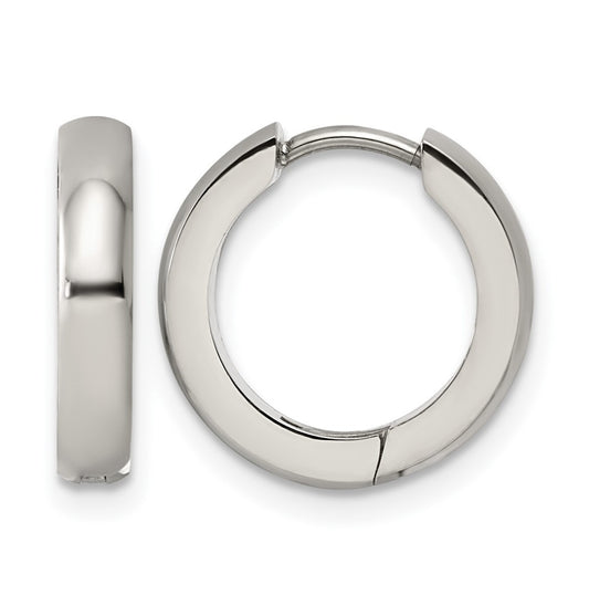 Titanium Polished Endless Hinged Hoop Earrings – Elegant Jewelry Gift for Birthday, Anniversary, Engagement, Wedding