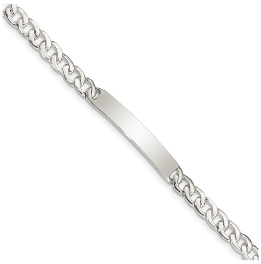 Sterling Silver Baby ID Curb Link Bracelet