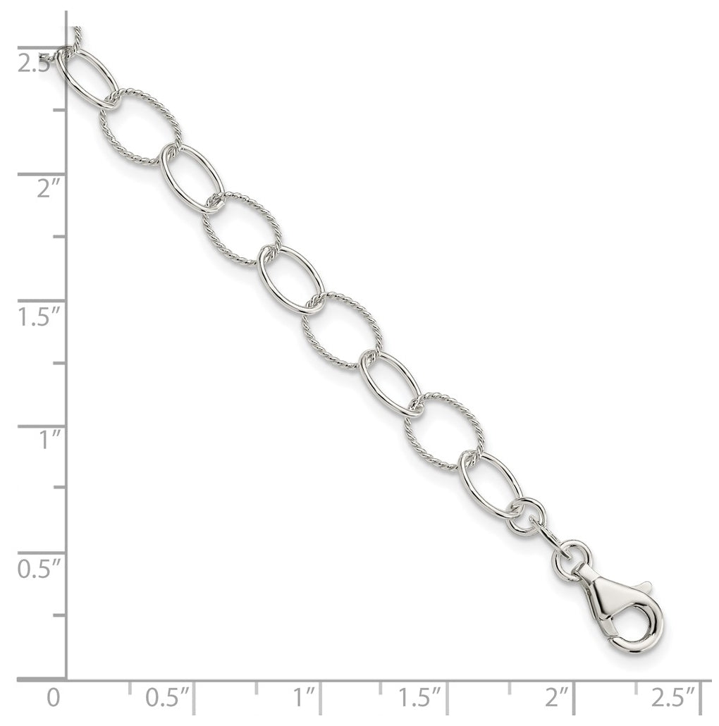 Sterling Silver Fancy Bracelet – Elegant Jewelry Gift for Birthday, Anniversary, Engagement, Wedding