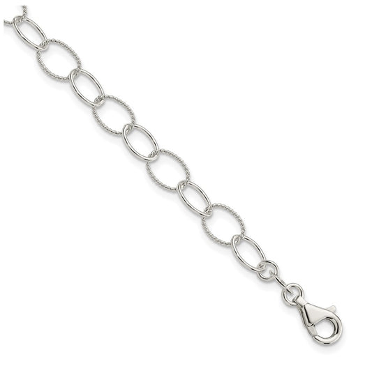 Sterling Silver Fancy Bracelet – Elegant Jewelry Gift for Birthday, Anniversary, Engagement, Wedding