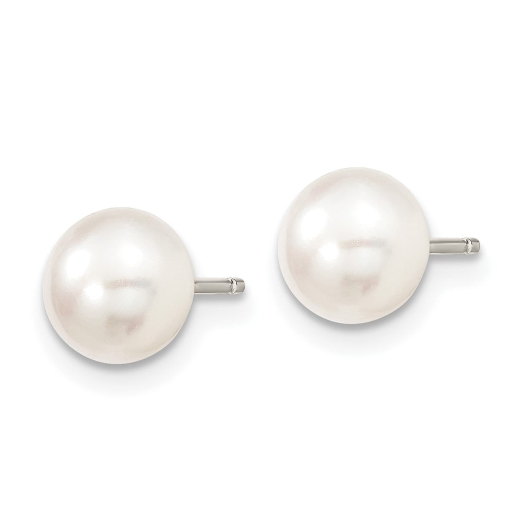 Sterling Silver Rhod-pltd White 6-7mm 3 piece FW Cultured Pearl Set – Elegant Jewelry Gift for Birthday, Anniversary, Engagement, Wedding