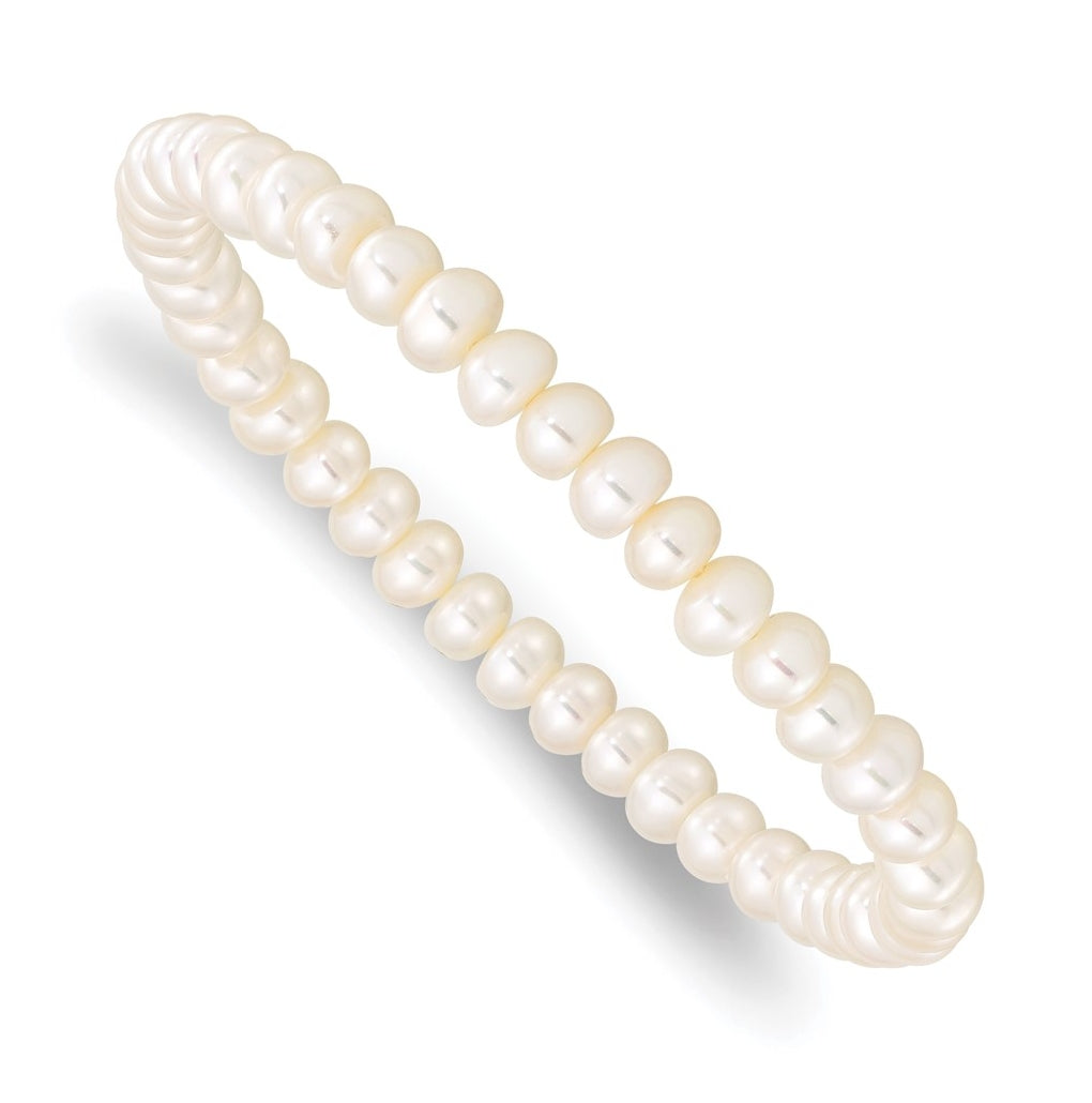 Sterling Silver Rhod-pltd White 6-7mm 3 piece FW Cultured Pearl Set – Elegant Jewelry Gift for Birthday, Anniversary, Engagement, Wedding