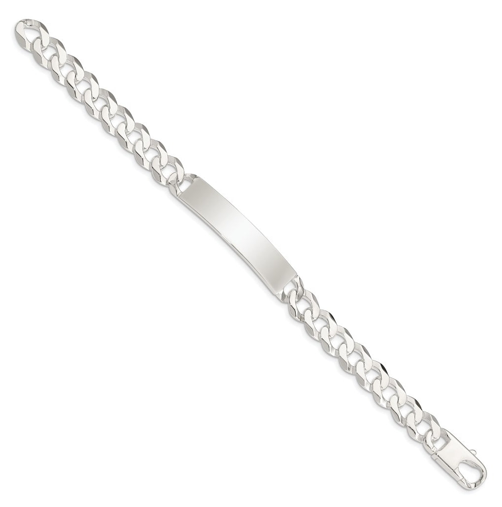 Sterling Silver Curb Link ID Bracelet 7.5 In – Elegant Jewelry Gift for Birthday, Anniversary, Engagement, Wedding