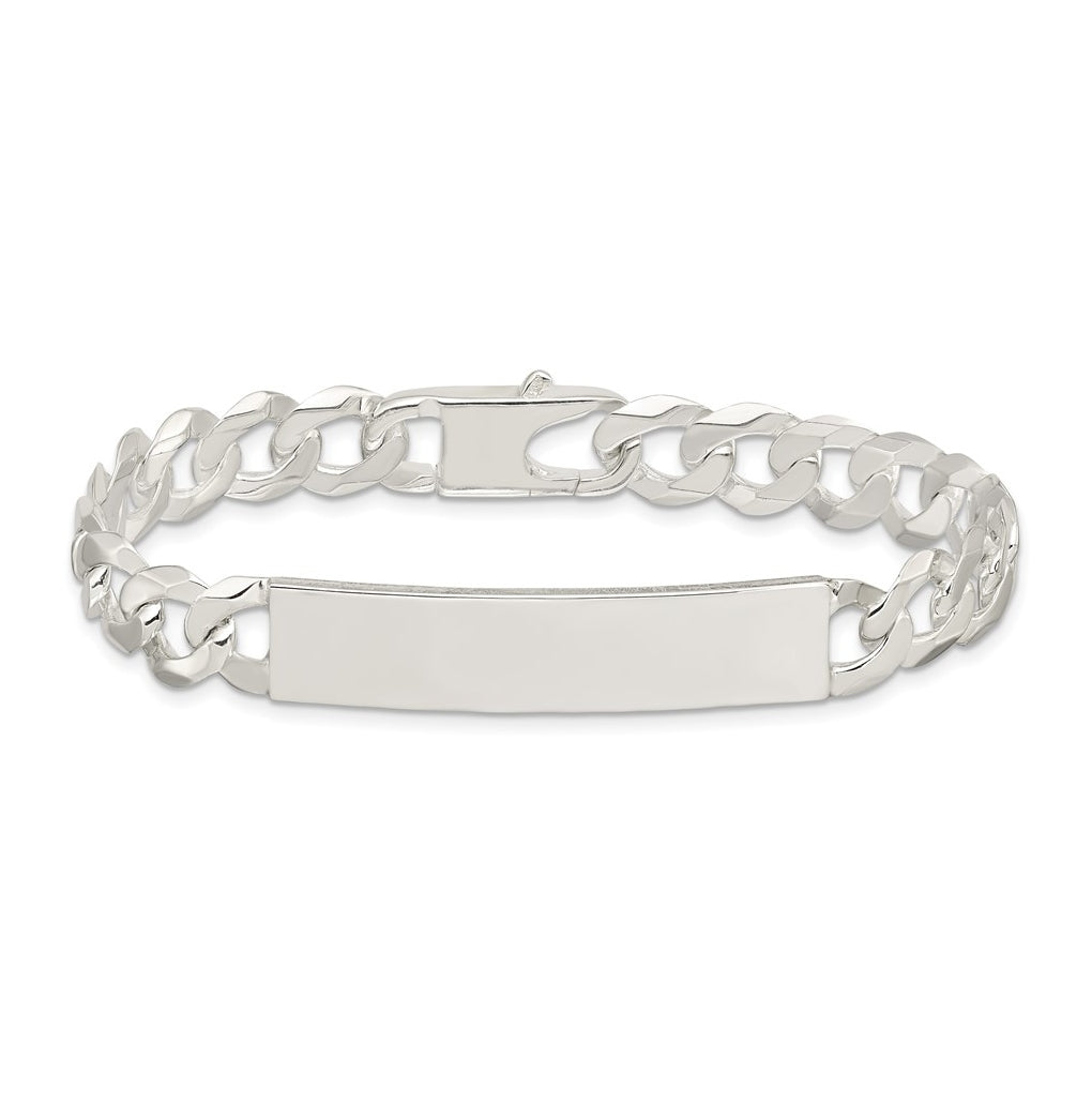 Sterling Silver Curb Link ID Bracelet 7.5 In – Elegant Jewelry Gift for Birthday, Anniversary, Engagement, Wedding