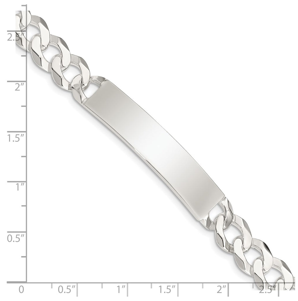 Sterling Silver Curb Link ID Bracelet 7.5 In – Elegant Jewelry Gift for Birthday, Anniversary, Engagement, Wedding