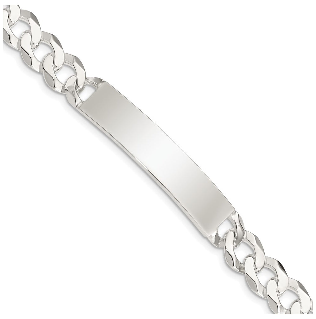 Sterling Silver Curb Link ID Bracelet 7.5 In – Elegant Jewelry Gift for Birthday, Anniversary, Engagement, Wedding