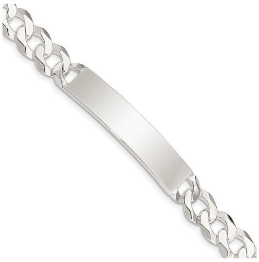 Sterling Silver Curb Link ID Bracelet 7.5 In – Elegant Jewelry Gift for Birthday, Anniversary, Engagement, Wedding