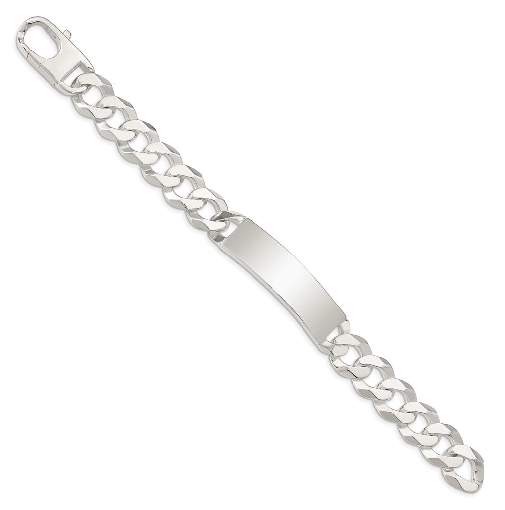 Sterling Silver Curb Link ID Bracelet 8.5 In – Elegant Jewelry Gift for Birthday, Anniversary, Engagement, Wedding