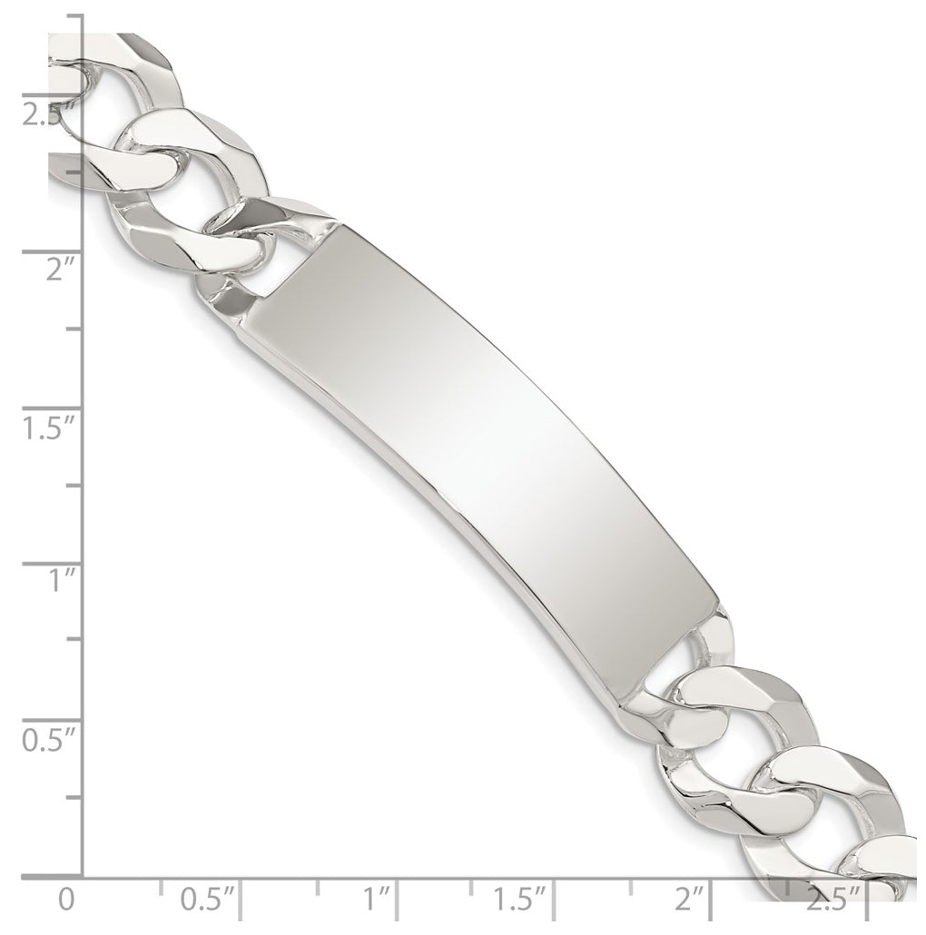 Sterling Silver Curb Link ID Bracelet 8.5 In – Elegant Jewelry Gift for Birthday, Anniversary, Engagement, Wedding