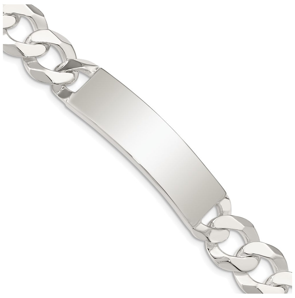 Sterling Silver Curb Link ID Bracelet 8.5 In – Elegant Jewelry Gift for Birthday, Anniversary, Engagement, Wedding