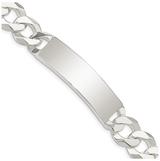 Sterling Silver Curb Link ID Bracelet 8.5 In – Elegant Jewelry Gift for Birthday, Anniversary, Engagement, Wedding