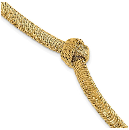 Sterling Silver Gold-plated Wrapped Knot w/1in ext. Bracelet