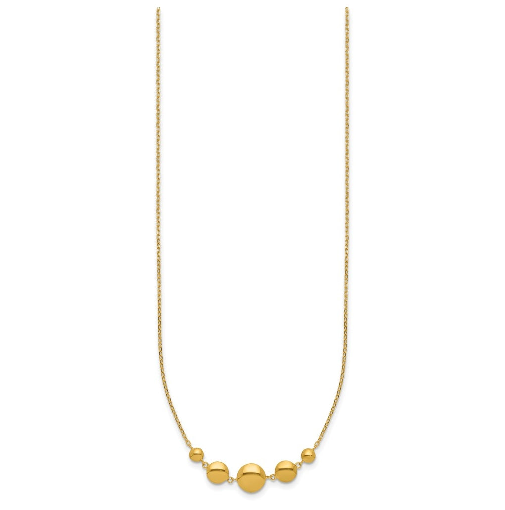 Sterling Silver Gold-tone Polished Fancy Circle w/2in ext. Necklace
