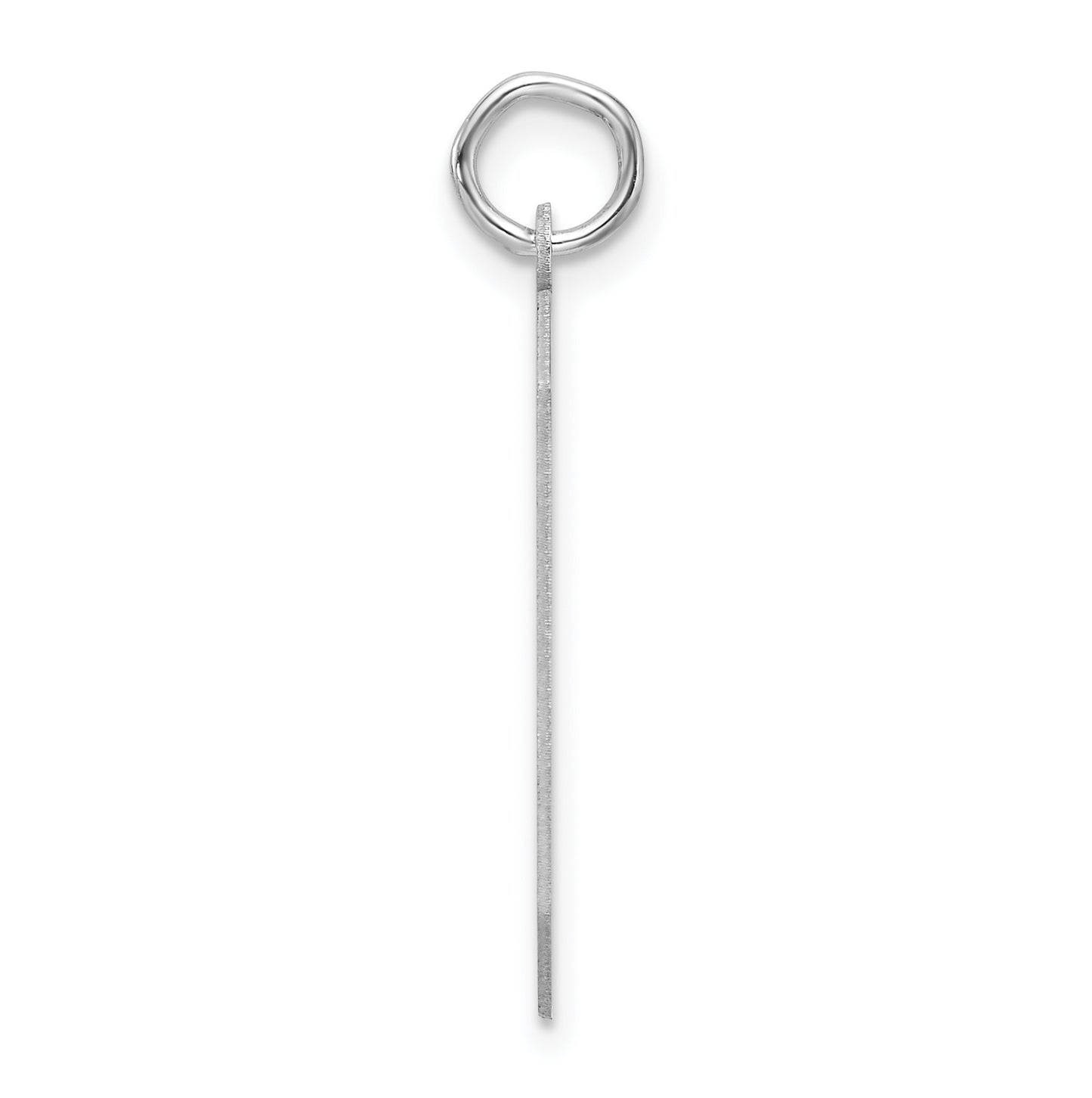 Sterling Silver Rhodium plated Polished Number 6 Charm