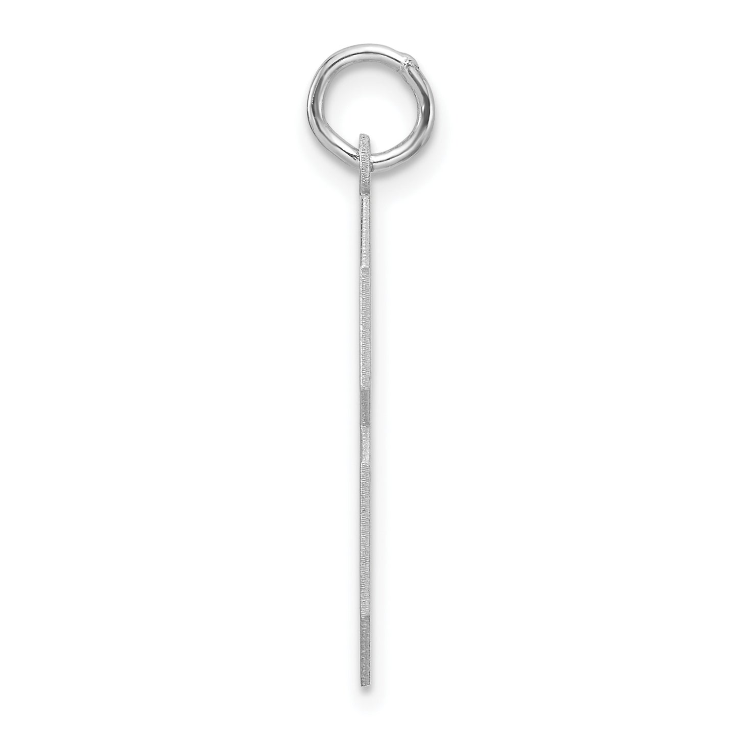 Sterling Silver Rhodium plated Polished Number 8 Charm