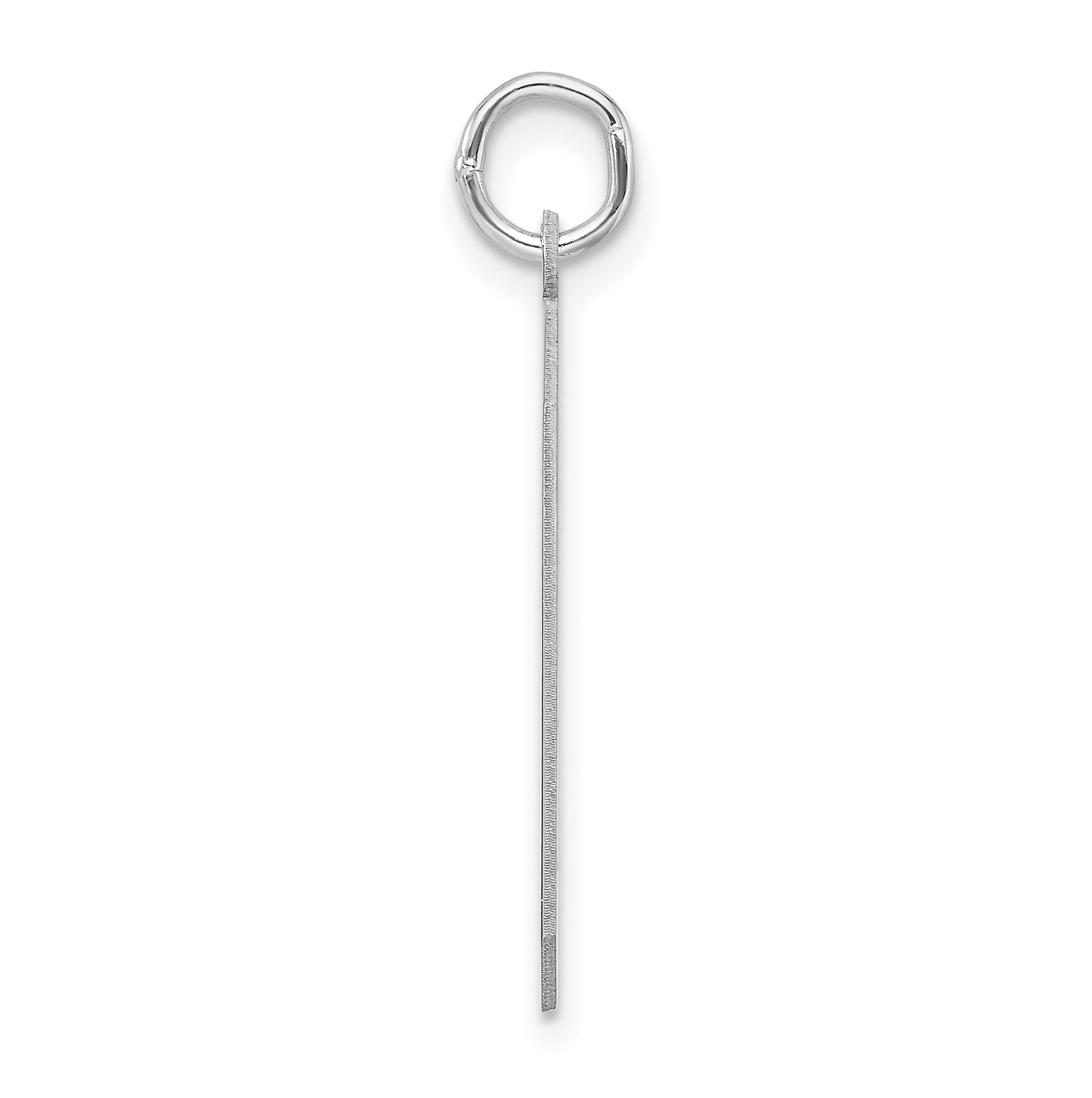 Sterling Silver Rhodium plated Polished Number 9 Charm