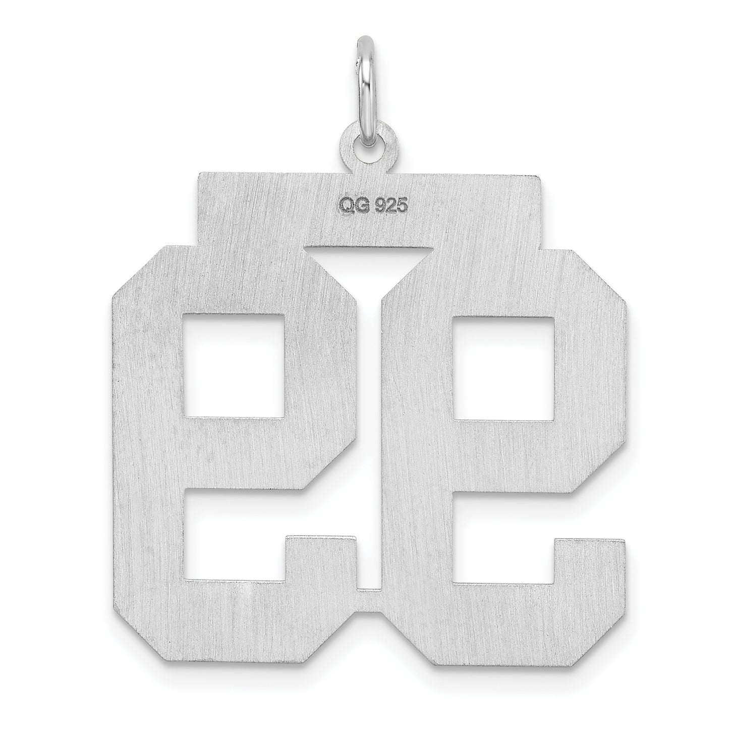 Sterling Silver Rhodium plated Polished Number 99 Charm