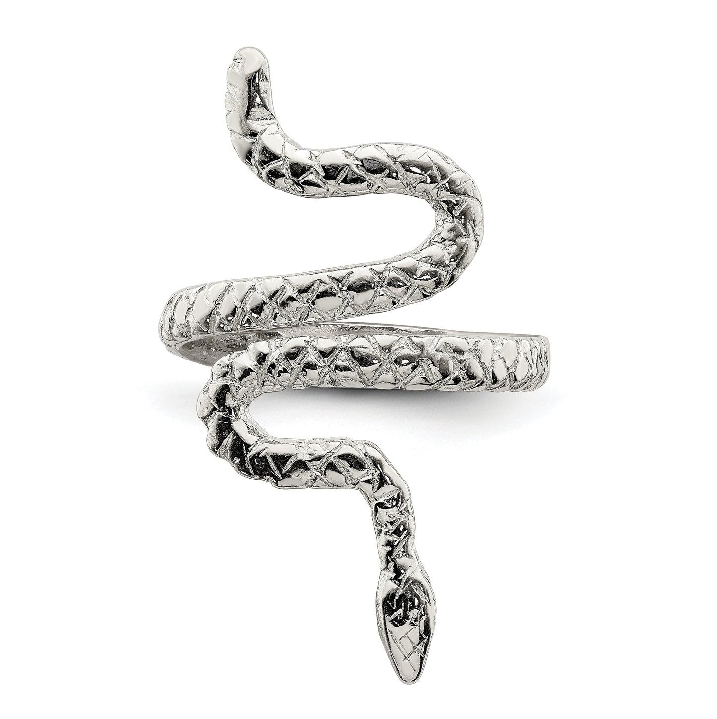 Sterling Silver Womens Snake Ring, Size 6