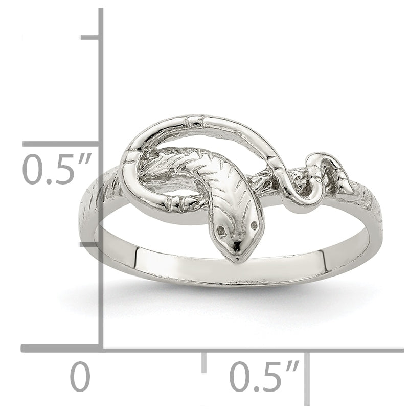 Sterling Silver Snake Ring, Size 7