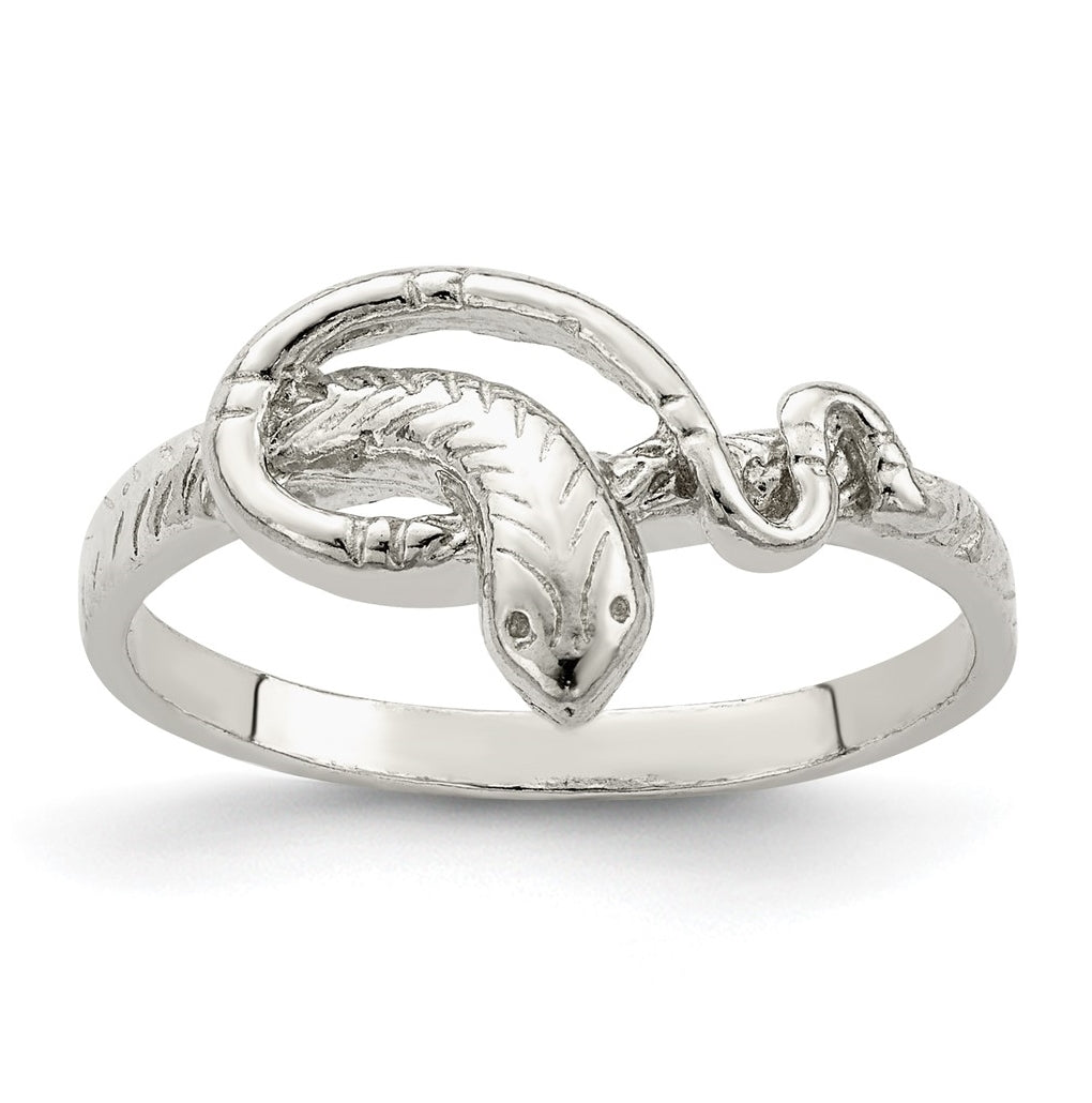 Sterling Silver Snake Ring, Size 6